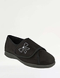 DB Shoes Ladies Keeston Wide Fit EE-4E Slipper Black