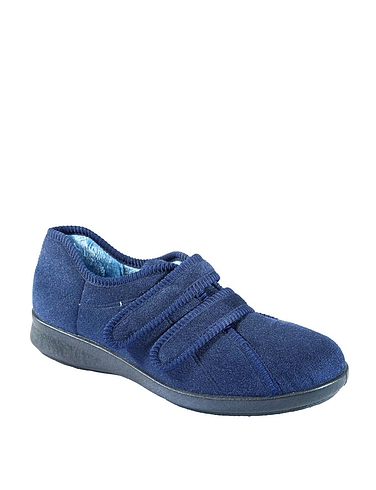 DB Shoes Eunice Wide Fit Ladies 6E-8E Slipper - Navy