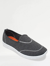 Slip On Shoe With Contrast Insole Grey