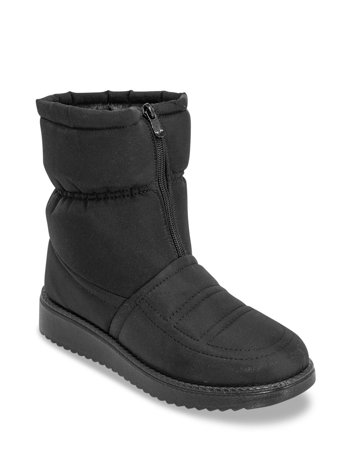 Ladies Wide Fit Water Resistant Fabric Front Zip Boot | Chums