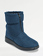 Ladies Wide Fit Water Resistant Fabric Front Zip Boot Navy