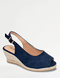 Wide E Fit Mock Suede Espadrille Sandal Taupe