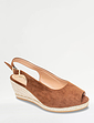 Wide E Fit Mock Suede Espadrille Sandal Taupe