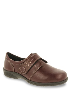 DB Shoes Wide 6V Rory Leather Shoe - Burgundy