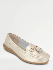 Leather Extra Wide EE Fit Loafers Black