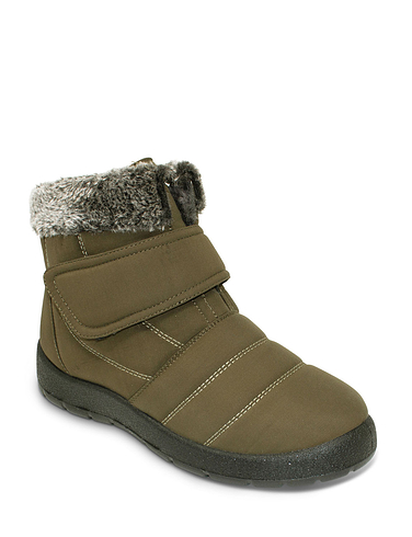 Wide Fit Thermal Lined Showerproof Boots - Green