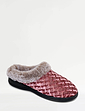 Wide Fit Mule Slippers Dusky Pink