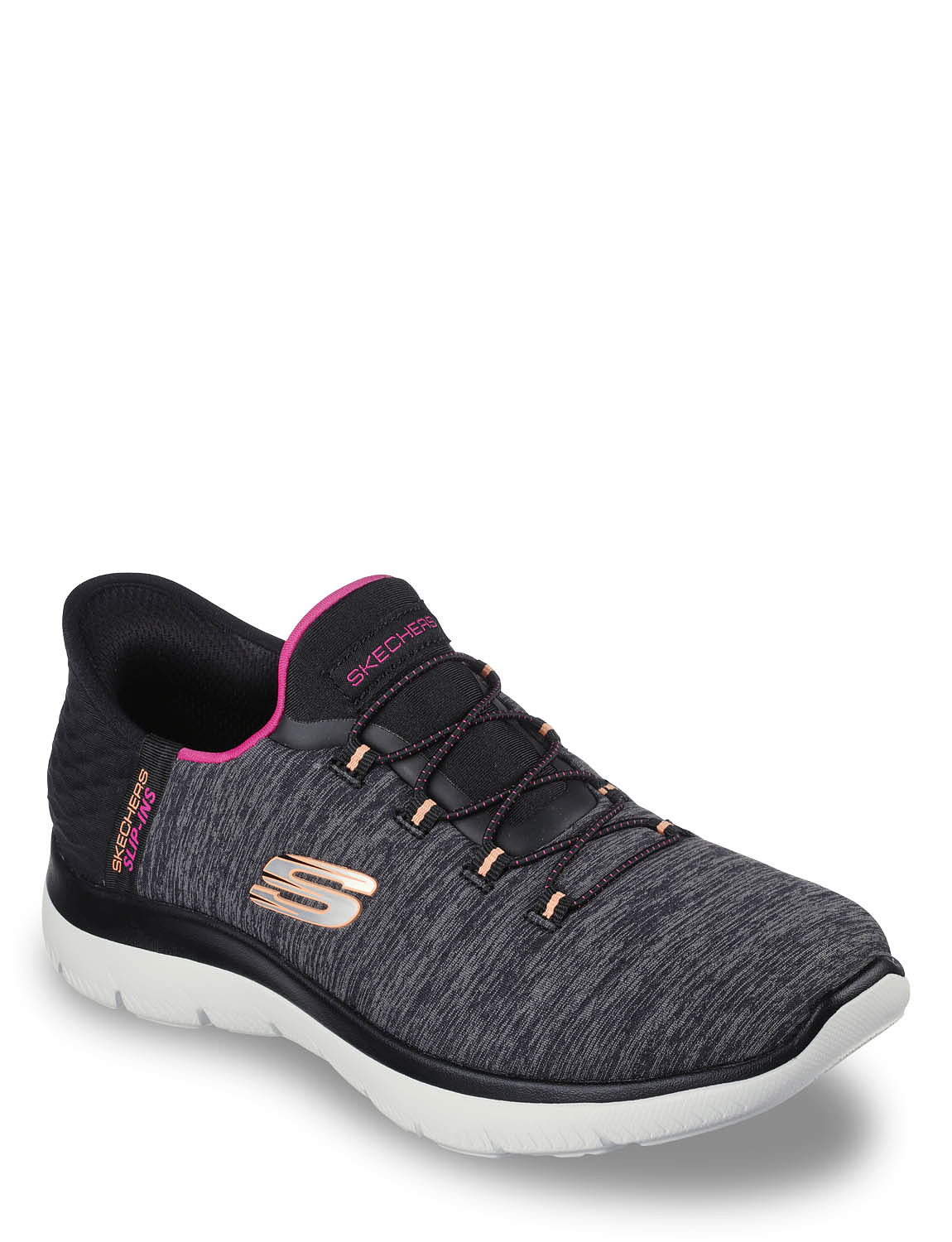 Skechers Wide Fit Bungee Slip In Shoes | Chums