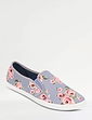 Dr Keller Wide Fit Slip On Canvas Shoe Blue