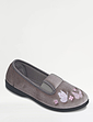 Slip On Velour Slippers Heather