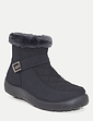 Wide EE Fit Quilted Top Side Zip Showerproof Boot Black