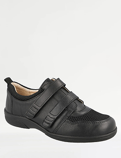 DB Shoes Pheasant Wide Fit Trainer 6E-8E Black