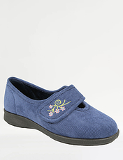 DB Shoes Dallas Wide Fit Slipper 6E-8E Denim