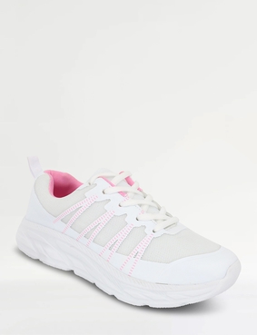 Truflex Wide EE Fit Mesh Lace Up Trainer Charcoal