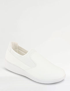 Truflex Wide EE Fit Slip On Leisure Shoe - White
