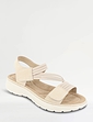 Dr Keller Elastic Strap Touch Fasten Sandal Beige