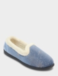 Fleece Lined Star Print Slipper Blue