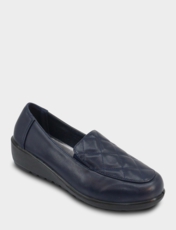 Dr Lightfoot Slip On Quilted Top EE Fit Shoe Black