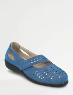 Wide Fit Comfort Bar Shoe Beige