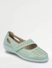 Wide Fit Comfort Bar Shoe Beige