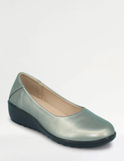 Dr Lightfoot Comfort Slip On EE Fit Flexisole Shoe Pewter