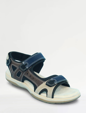 Wide Fit Touch Fasten Walking Sandal Beige