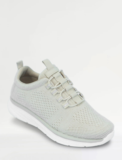 Bungee E Fit Knitted Glitter Fabric Trainer Navy