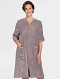 Zip Through Three Quarter Sleeve Dressing Gown Lilac