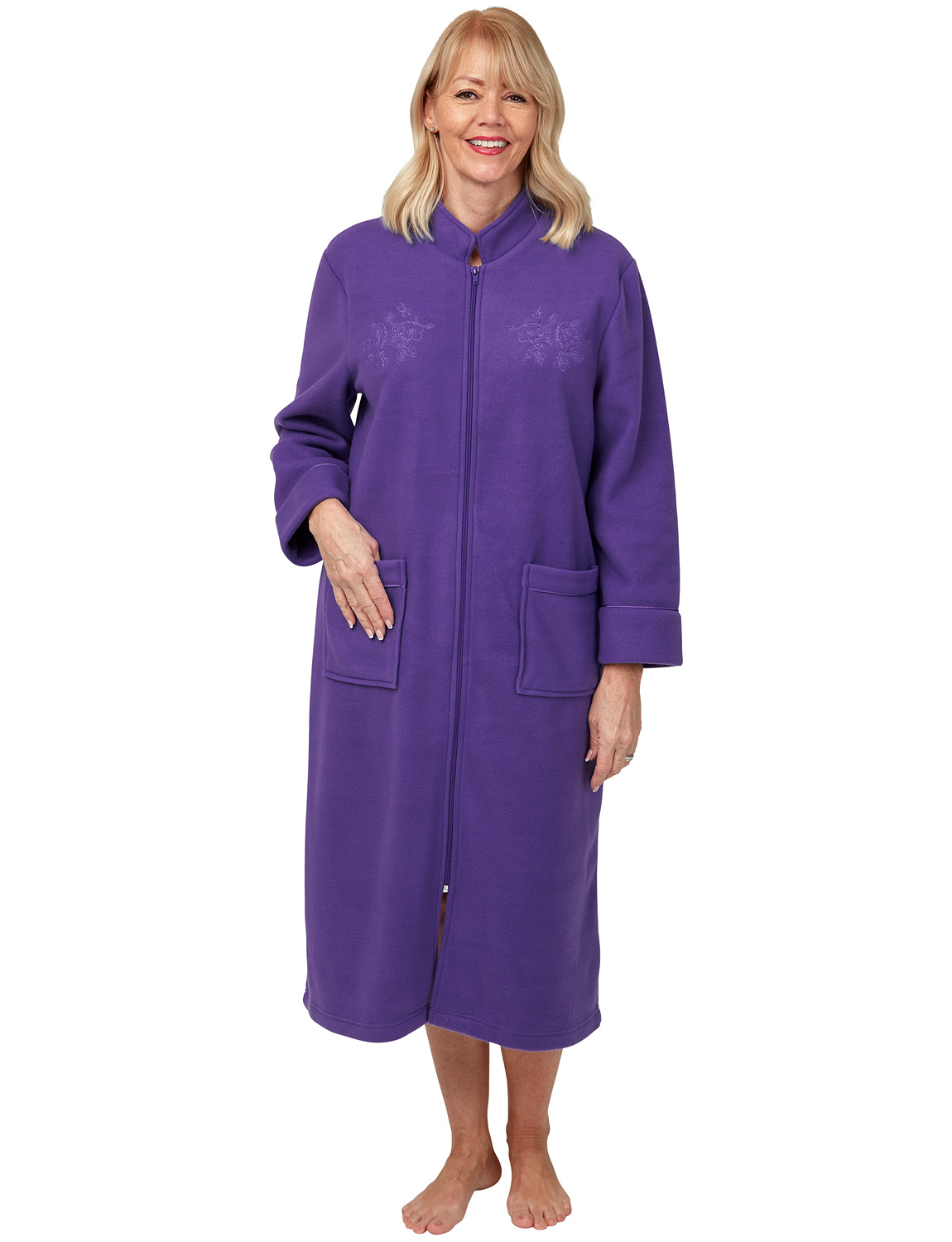Slenderella Ladies Zip Up Boucle Fleece Dressing Gown (3 Colours) – Mill  Outlets