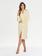 Marlon Waffle Zip Through Dressing Gown Lemon