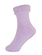 Ladies Brushed Fabric Bedsocks Blue