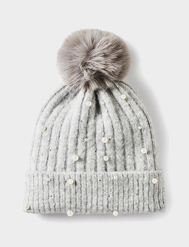 Rib Knit Bobble Hat