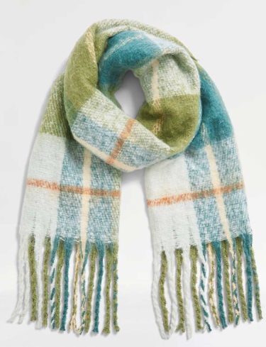 Soft Boucle Woven Check Scarf