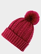 Cable Knit Hat Berry