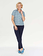 Crinkle Burnout Print Blouse Purple