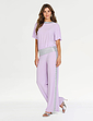 Sequin Trim 2 Piece Jersey Set Lilac