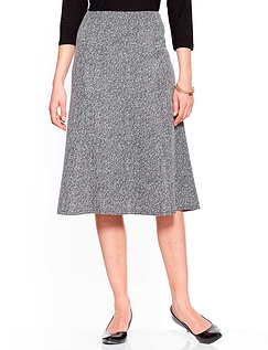 Ladies Tweed Effect Skirt 25 Inches Charcoal