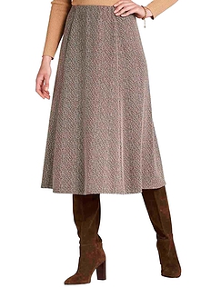 Tweed Effect Skirt 27 Inch Length Brown