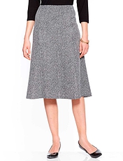 Tweed Effect Skirt 27 Inch Length Charcoal