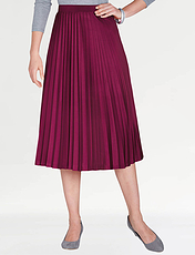 Sunray Permanent Pleat Jersey Skirt Wine