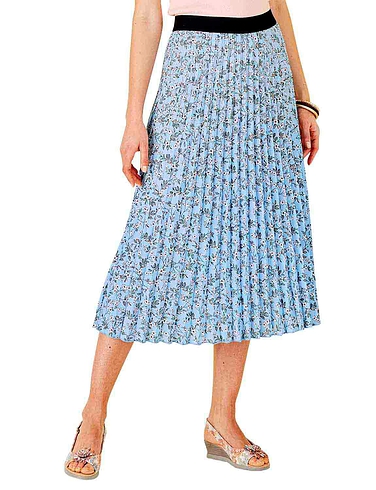 Permanent Pleat Print Skirt