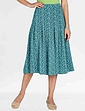 Viscose Print Pleat Front Skirt Pink