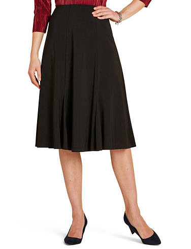 Lined Soft Jersey Skirt - Black