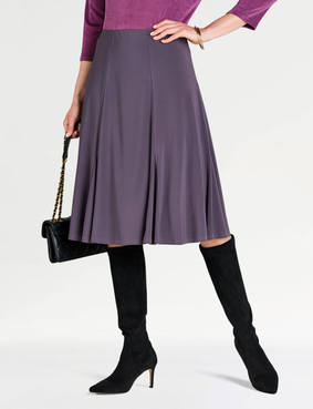 Lined Soft Jersey Skirt Black