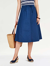 Cotton Pull On Skirt Navy