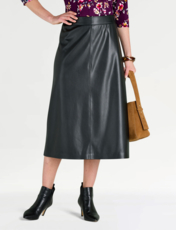 Faux Leather Skirt Black