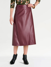 Faux Leather Skirt Black