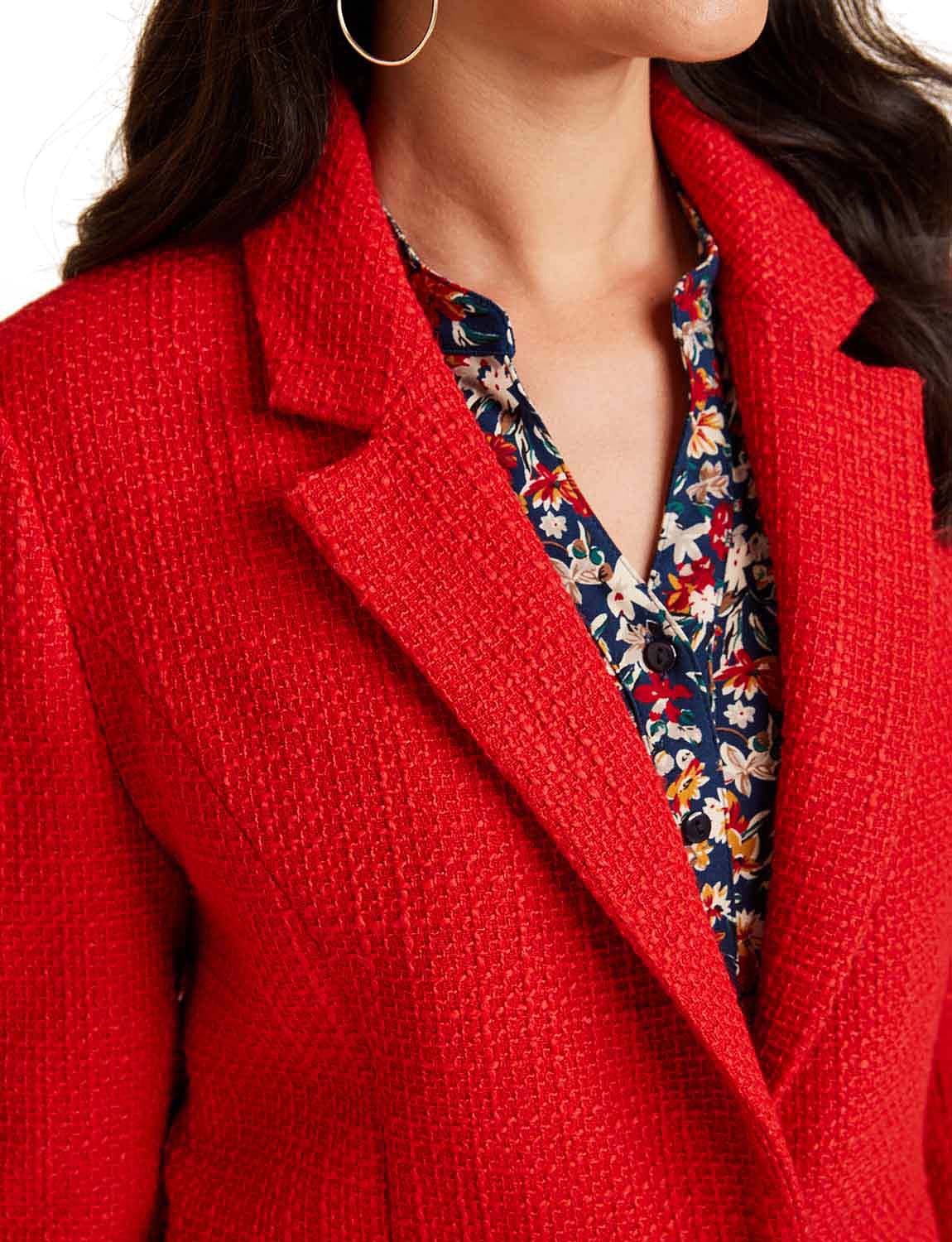 Tailored Lined Boucle Blazer | Chums