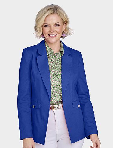Linen Mix Tailored Jacket