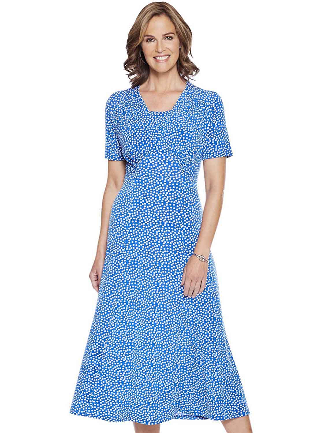 41 Inch Length Spot Print Dress | Chums